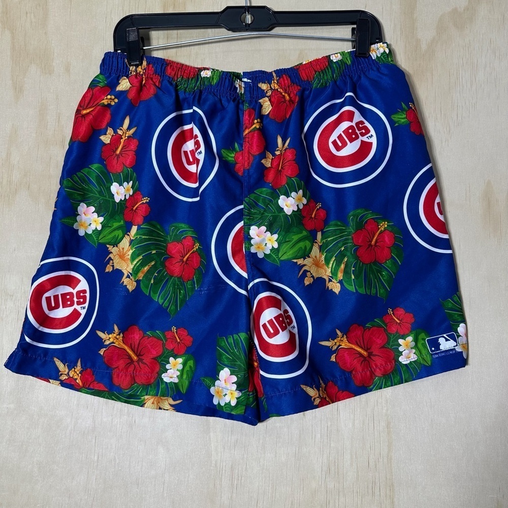 Chicago Cubs Hawaiian Floral Swim Trunks 2XL | MLB Genuine Merchandise